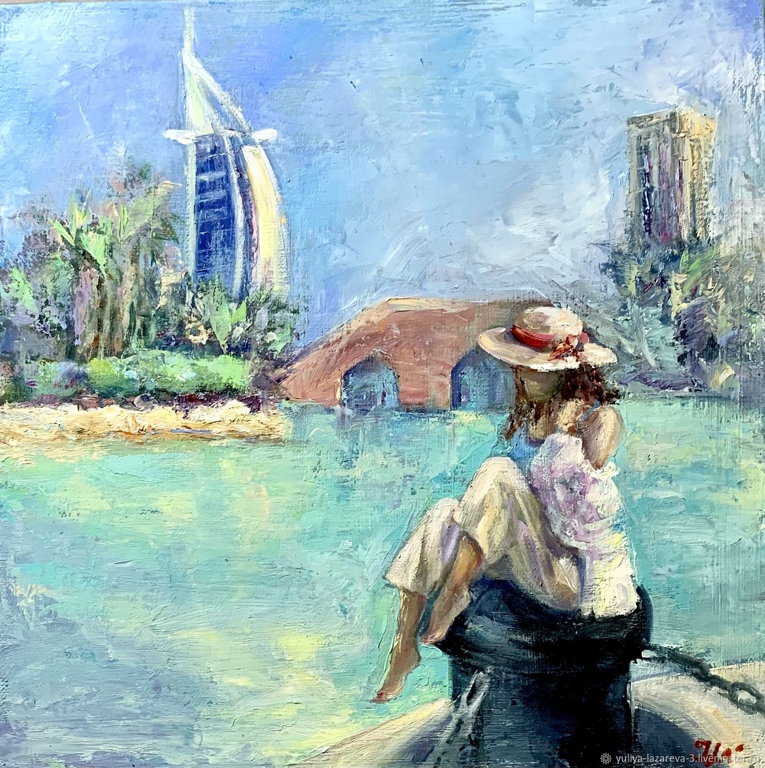 Пейзаж маслом Malina Art